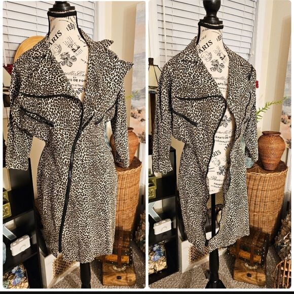 All that Jazz Dresses & Skirts - Vintage 80's All That Jazz Leopard Print Zip Up Punk Rock Mini Dress.
